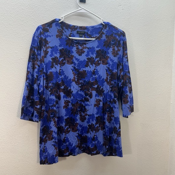 J. Jill Tops - J. Jill Wearever Collection Jersey Knit Floral Tunic Top Womens Size XL Stretchy